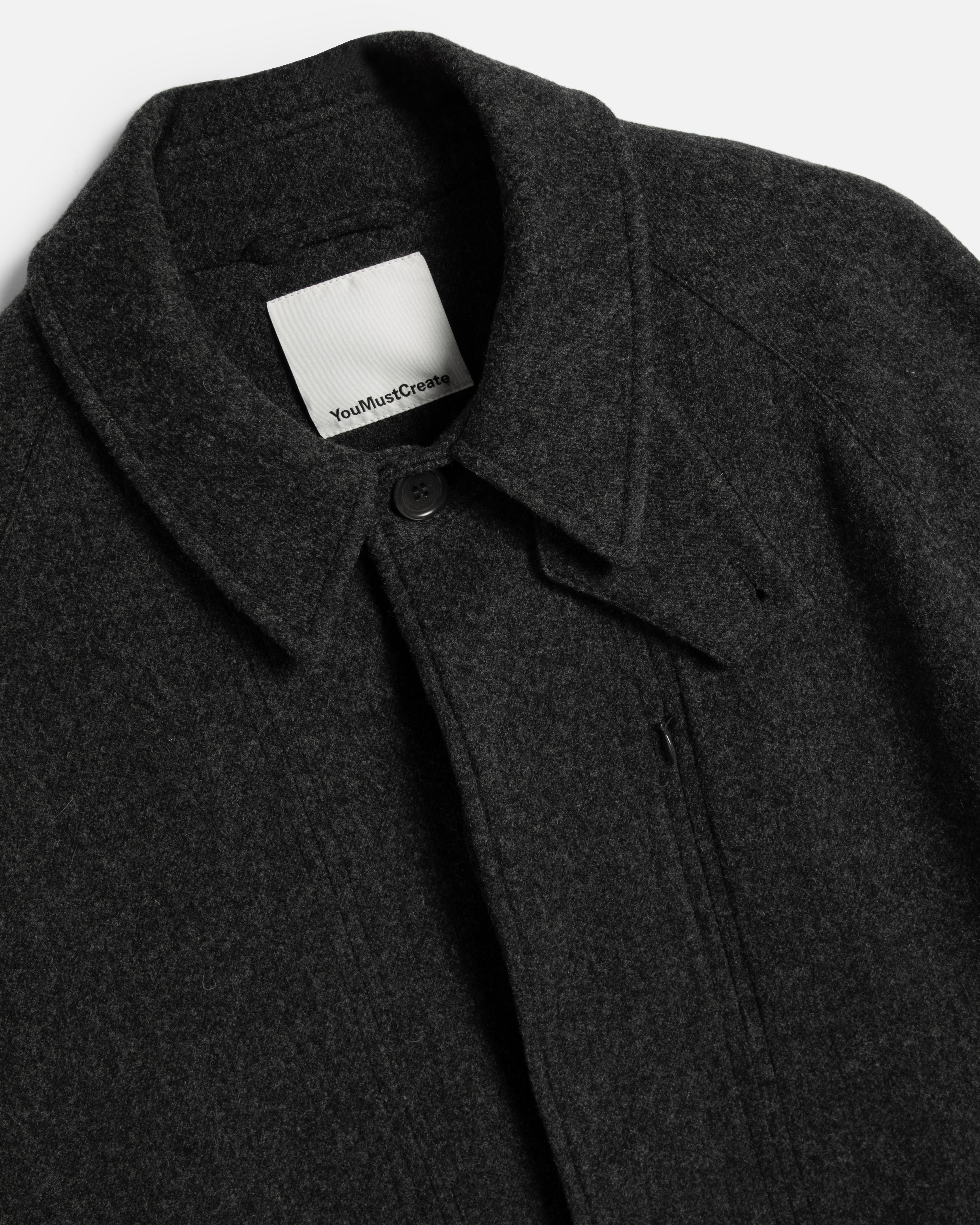 Tyrell Trench Coat Grey | YMC | You Must Create