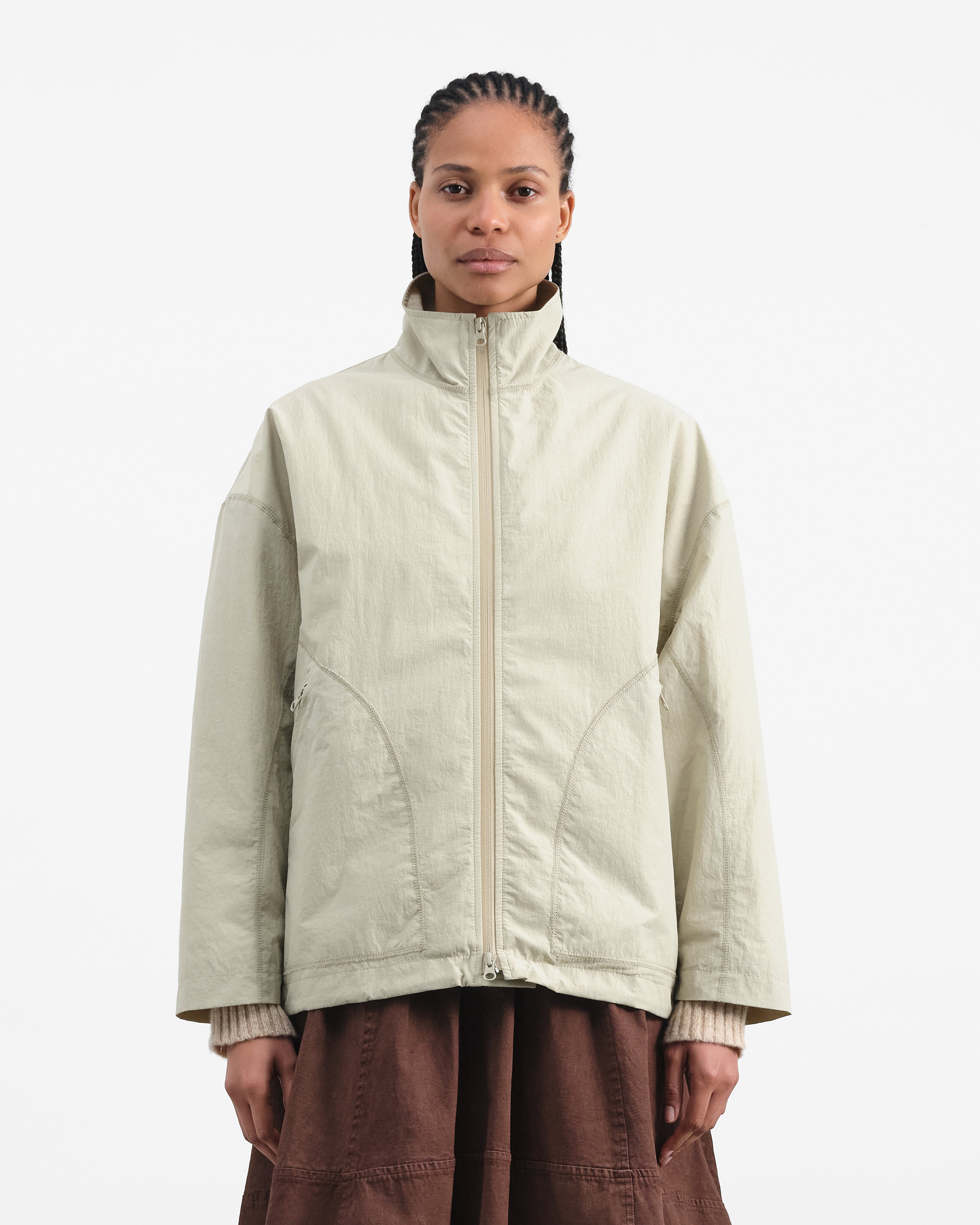 Aaron Zip Jacket Stone | YMC | You Must Create