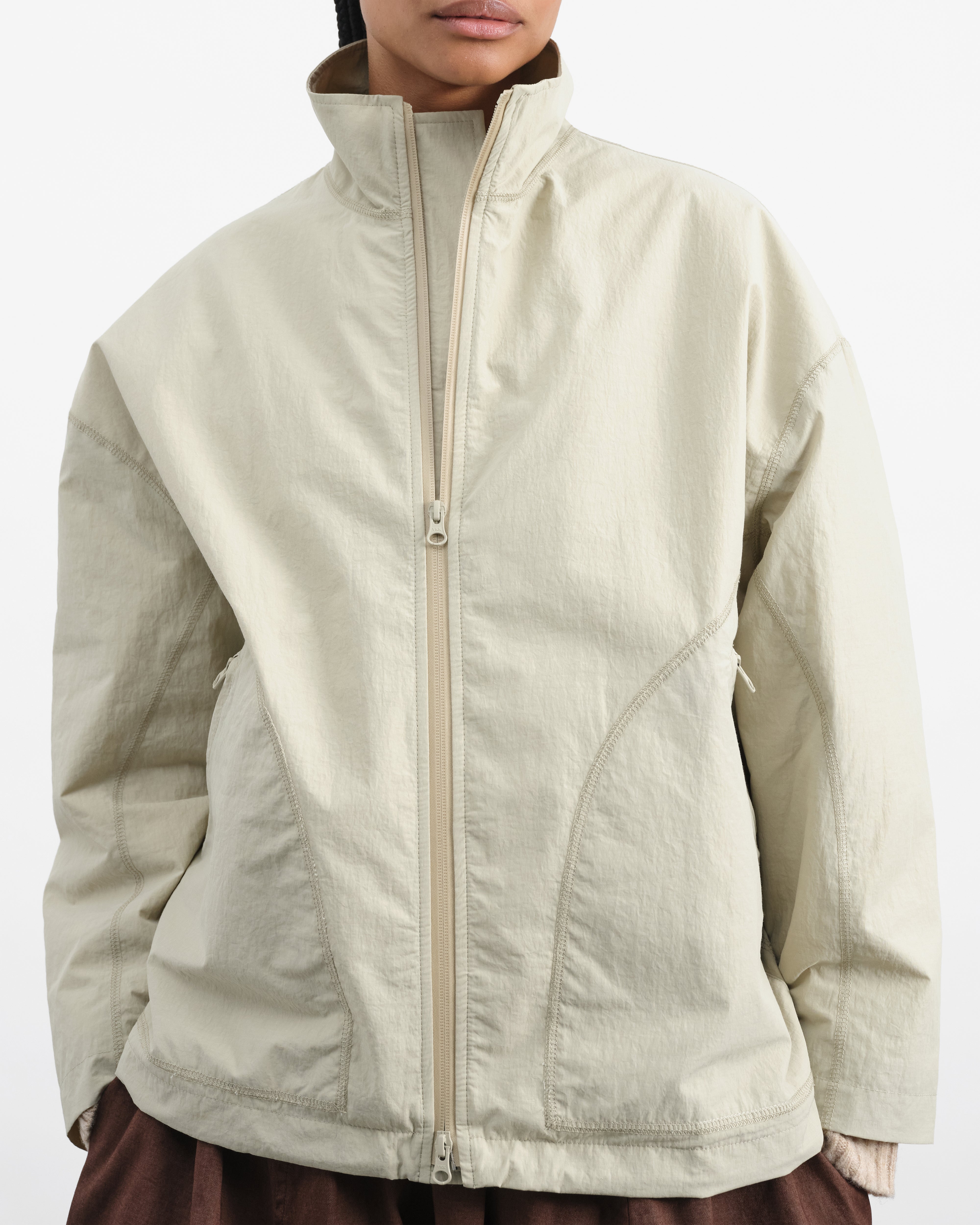 Aaron Zip Jacket Stone | YMC | You Must Create