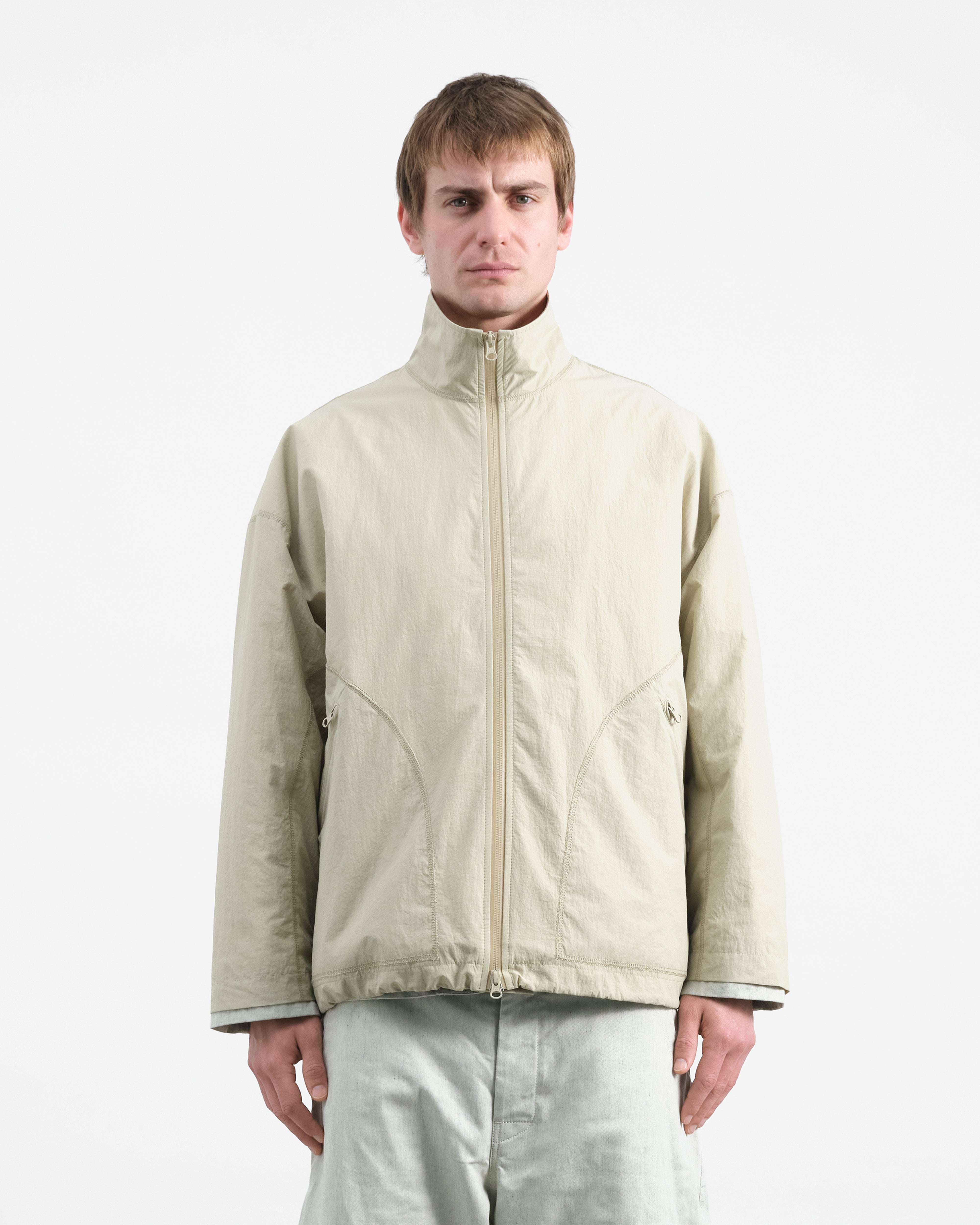 Aaron Zip Jacket Stone | YMC | You Must Create