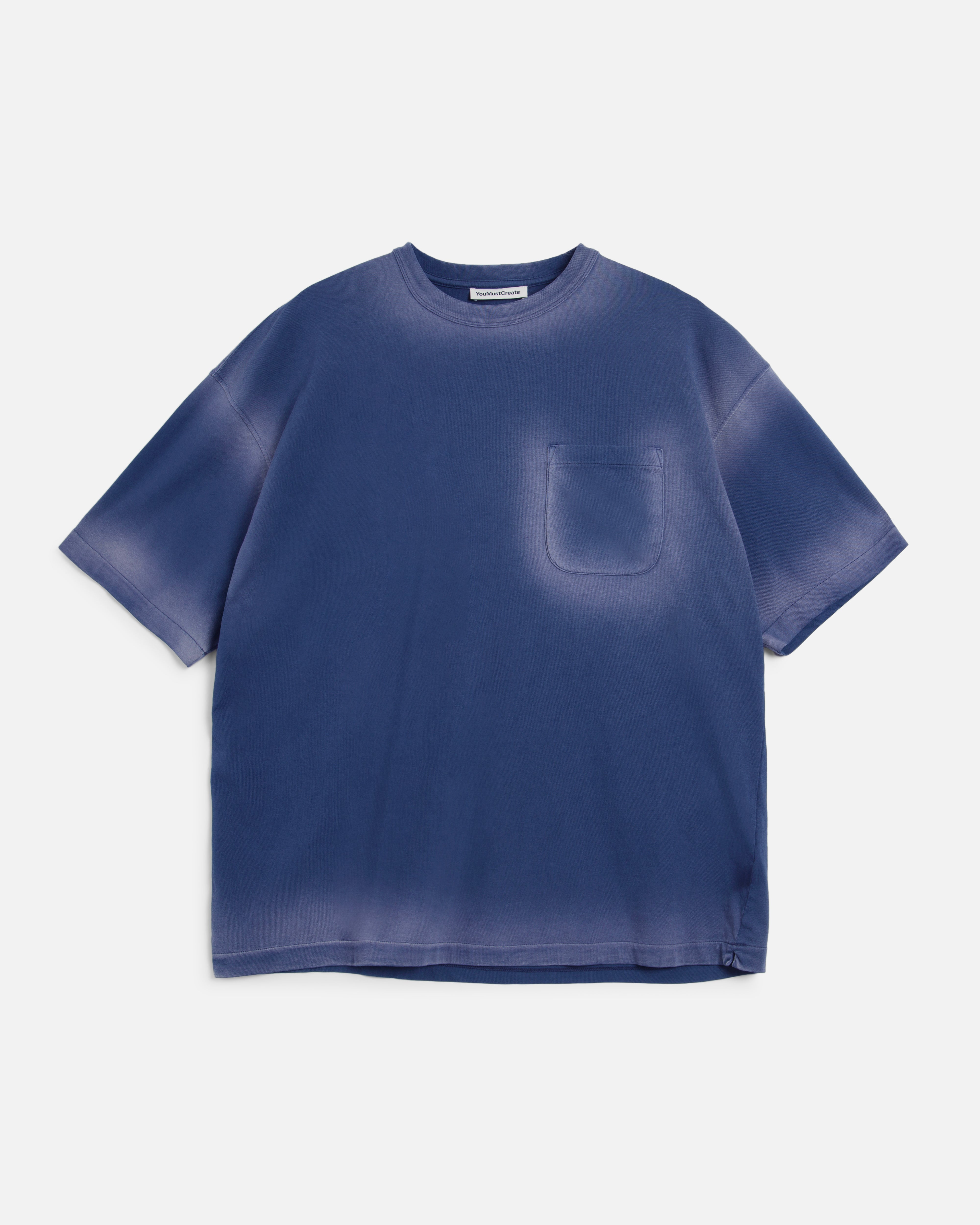 Triple Pocket T-Shirt Blue | YMC | You Must Create