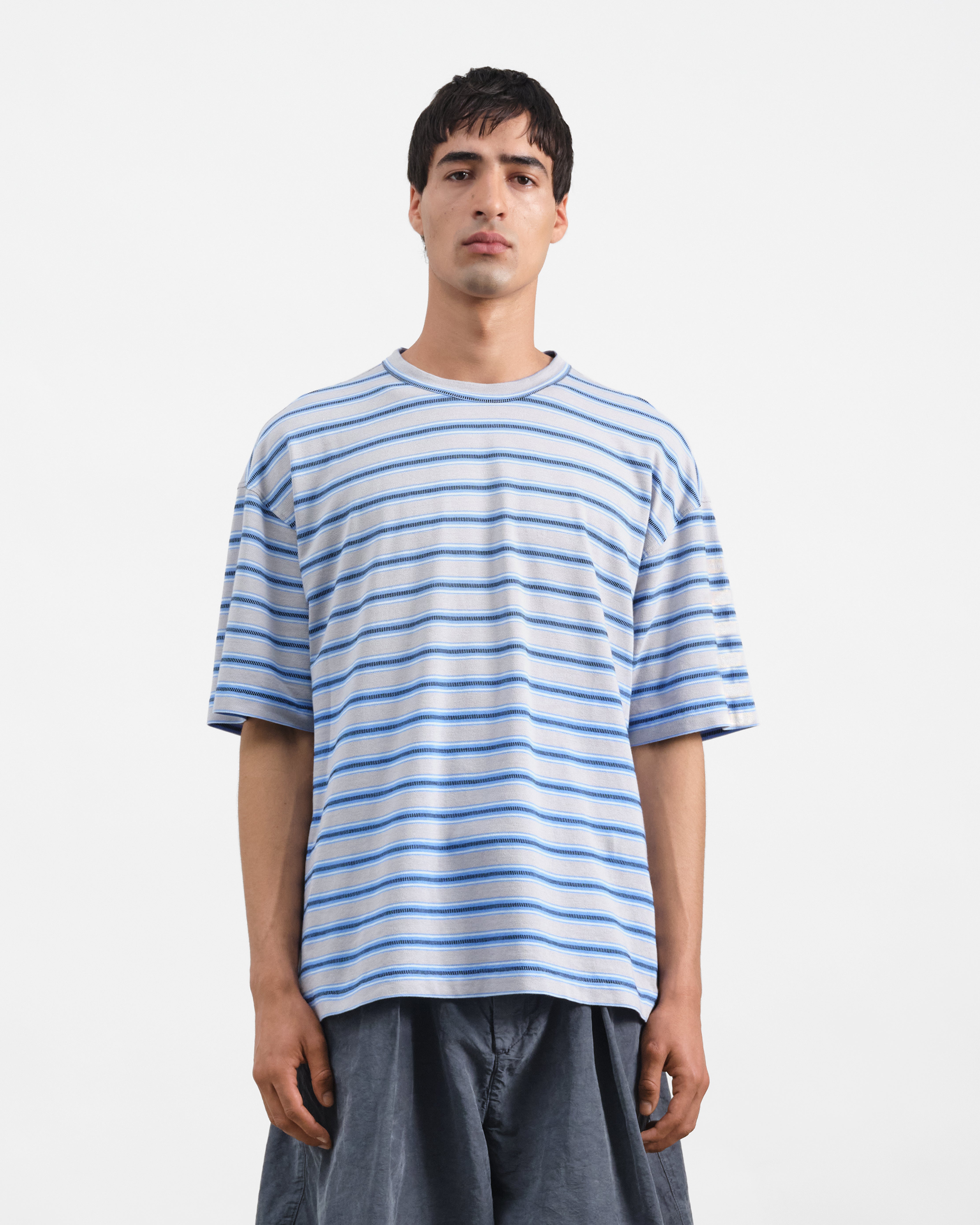 Triple Stripe T-Shirt Blue | YMC | You Must Create