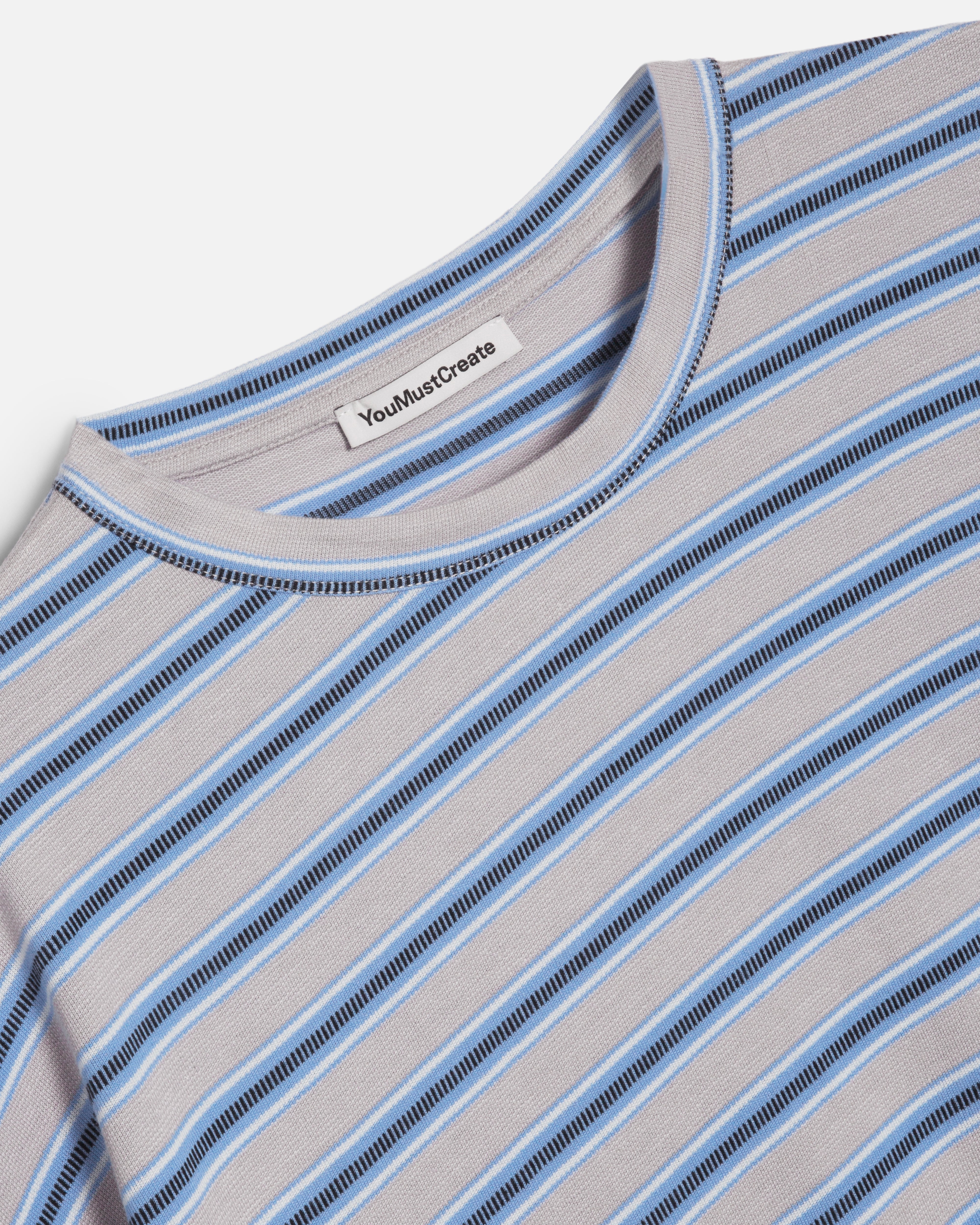 Triple Stripe T-Shirt Blue | YMC | You Must Create