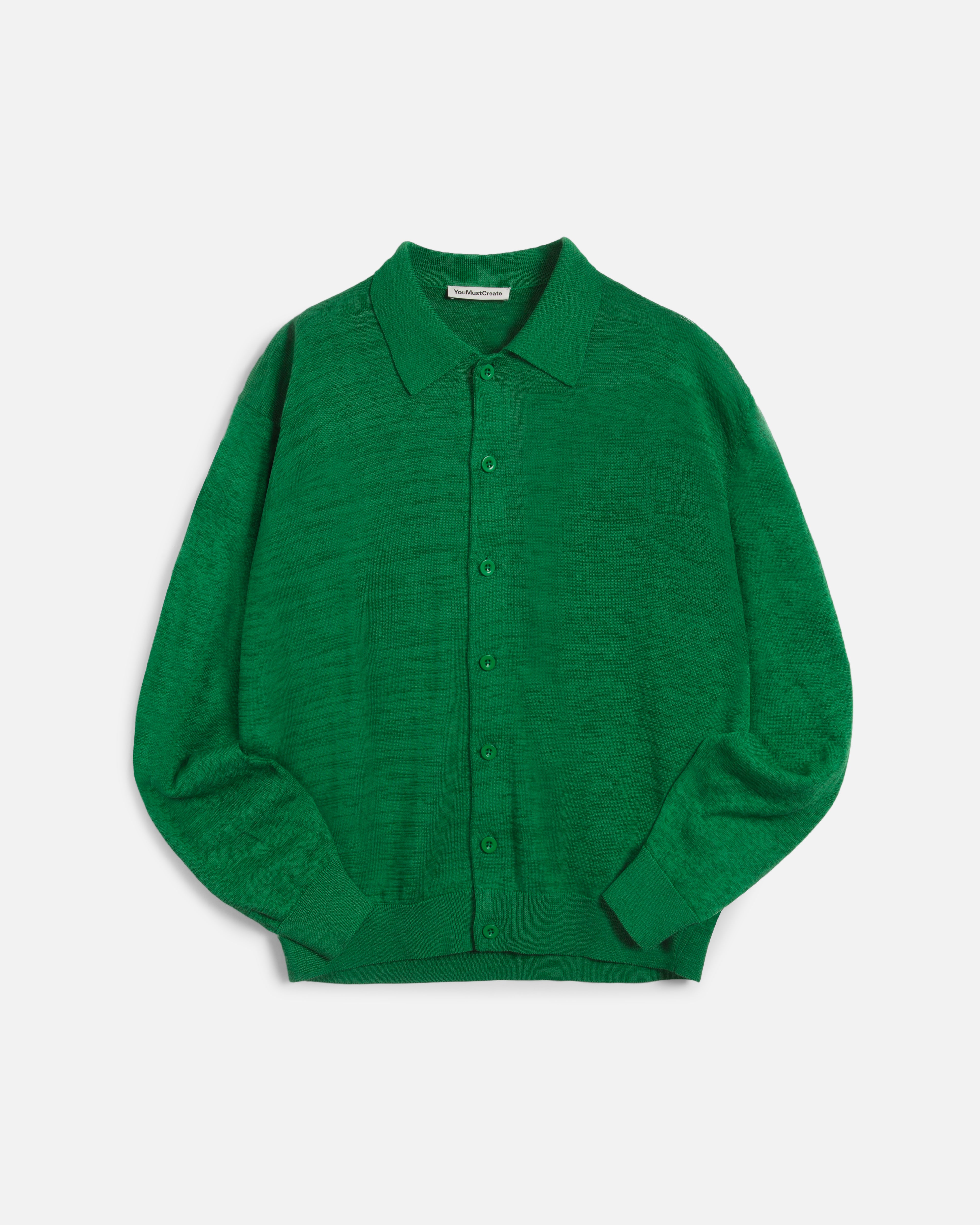 Rat Pack Cardigan Green | YMC | You Must Create
