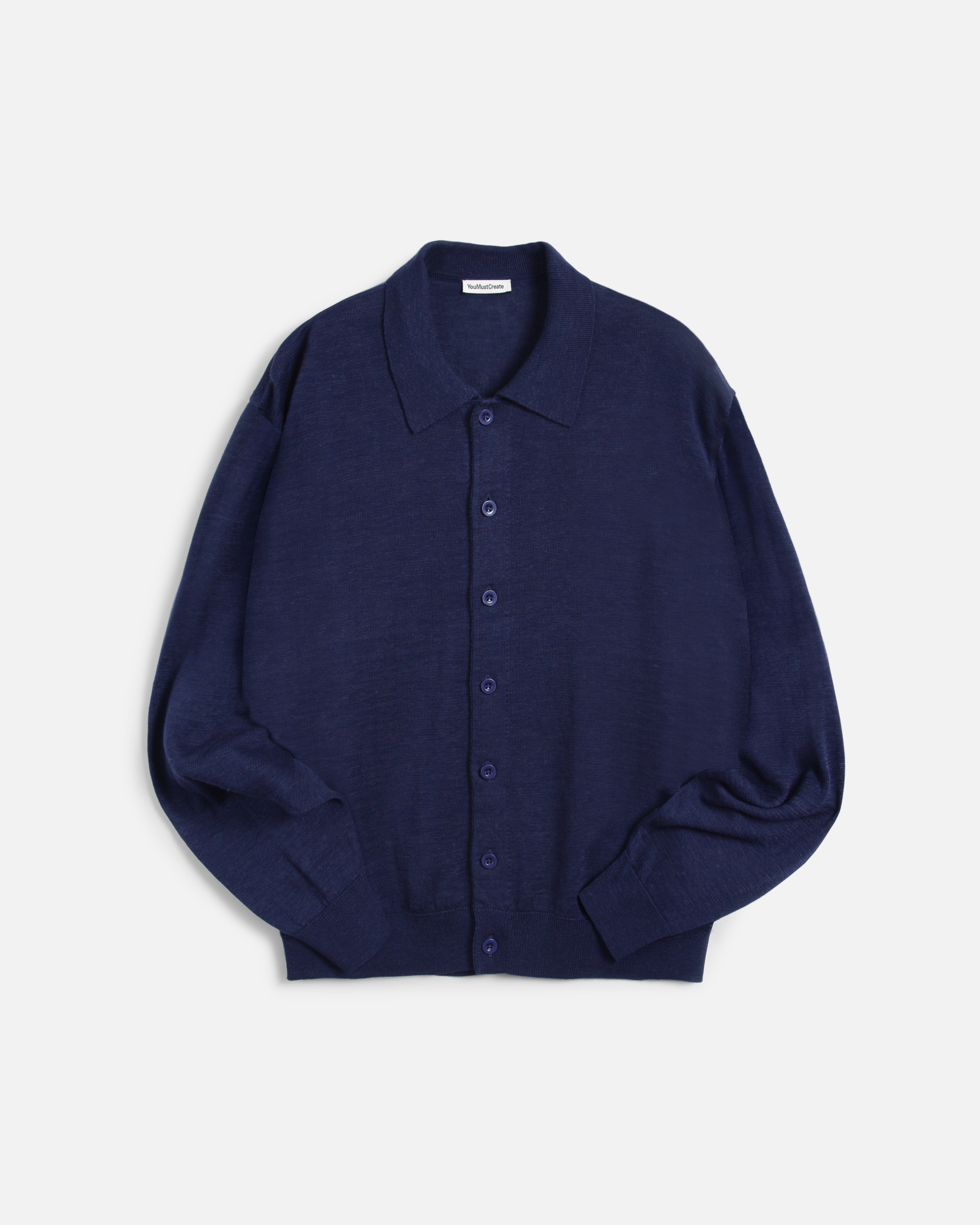 Rat Pack Cardigan Navy | YMC | You Must Create