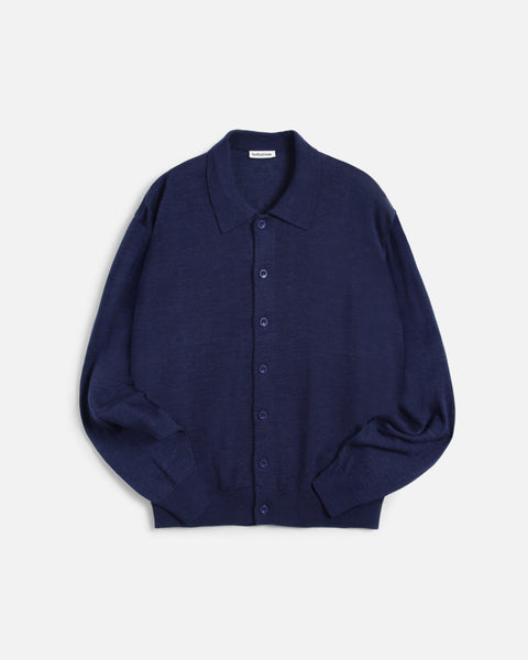 カーディガン yoke 5G Connecting Rib Cardigan 2 M navy Rat Pack Cardigan Navy | YMC | You Must Create