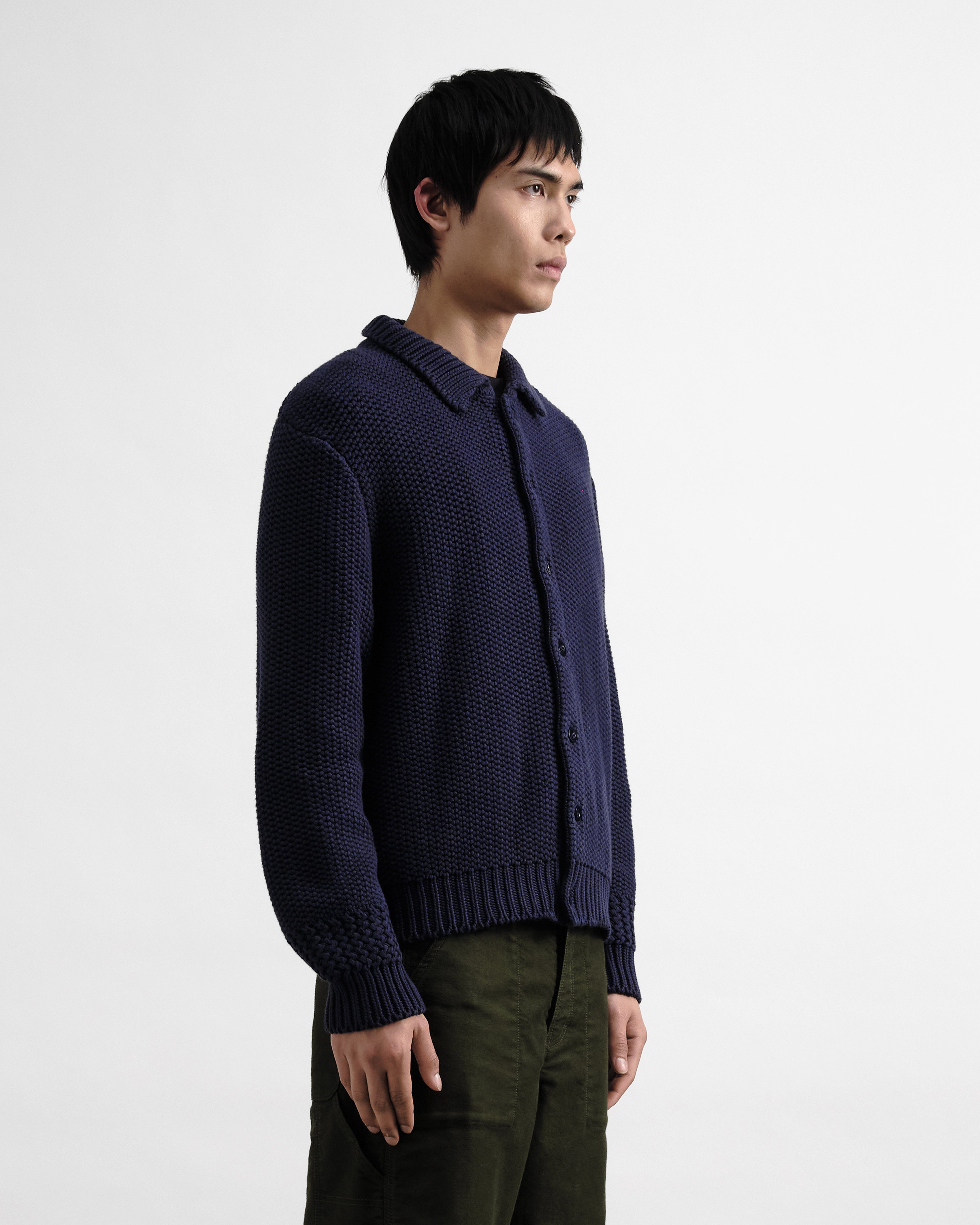 Rat Pack Cardigan Navy | YMC | You Must Create