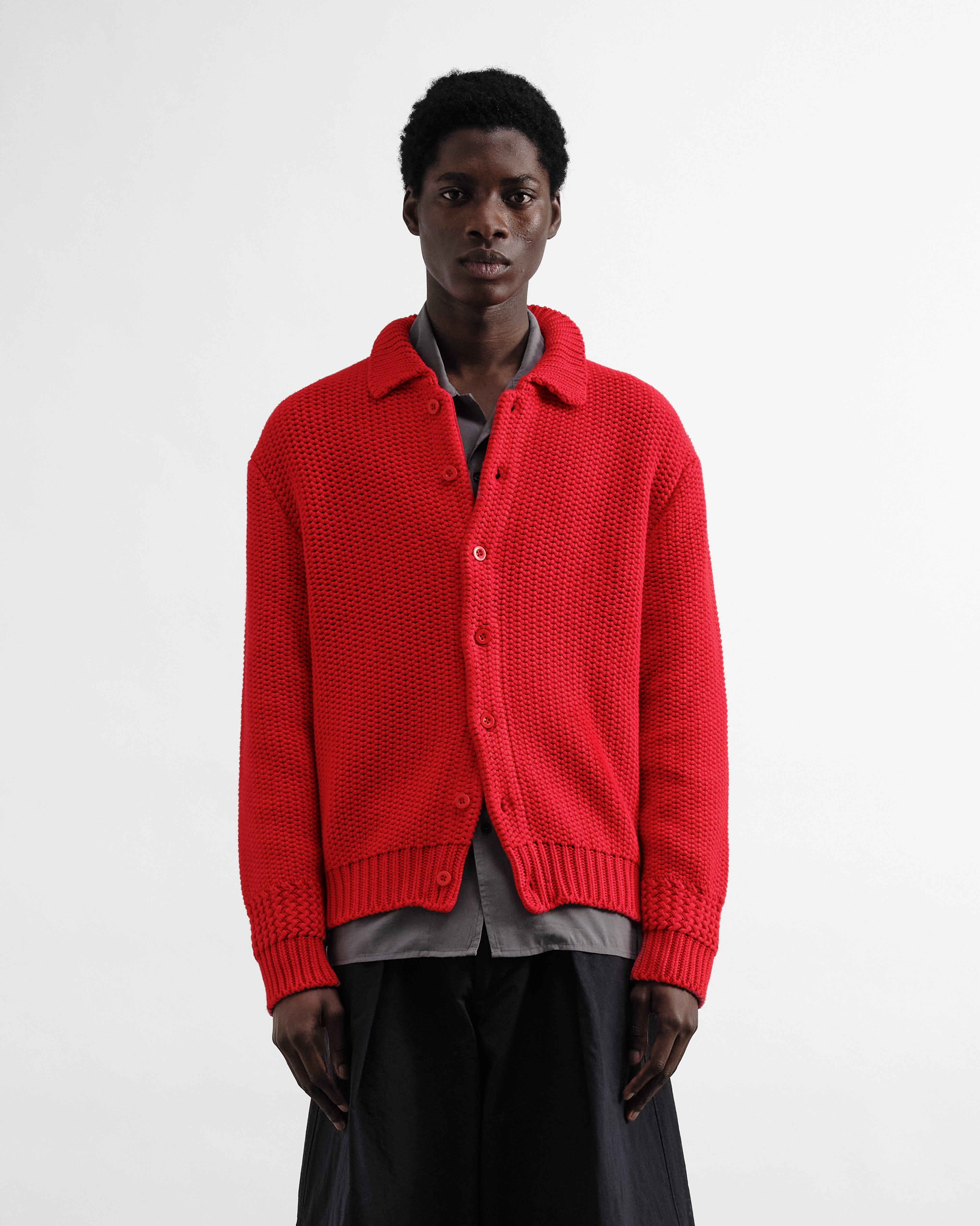 Rat Pack Cardigan Red | YMC | You Must Create