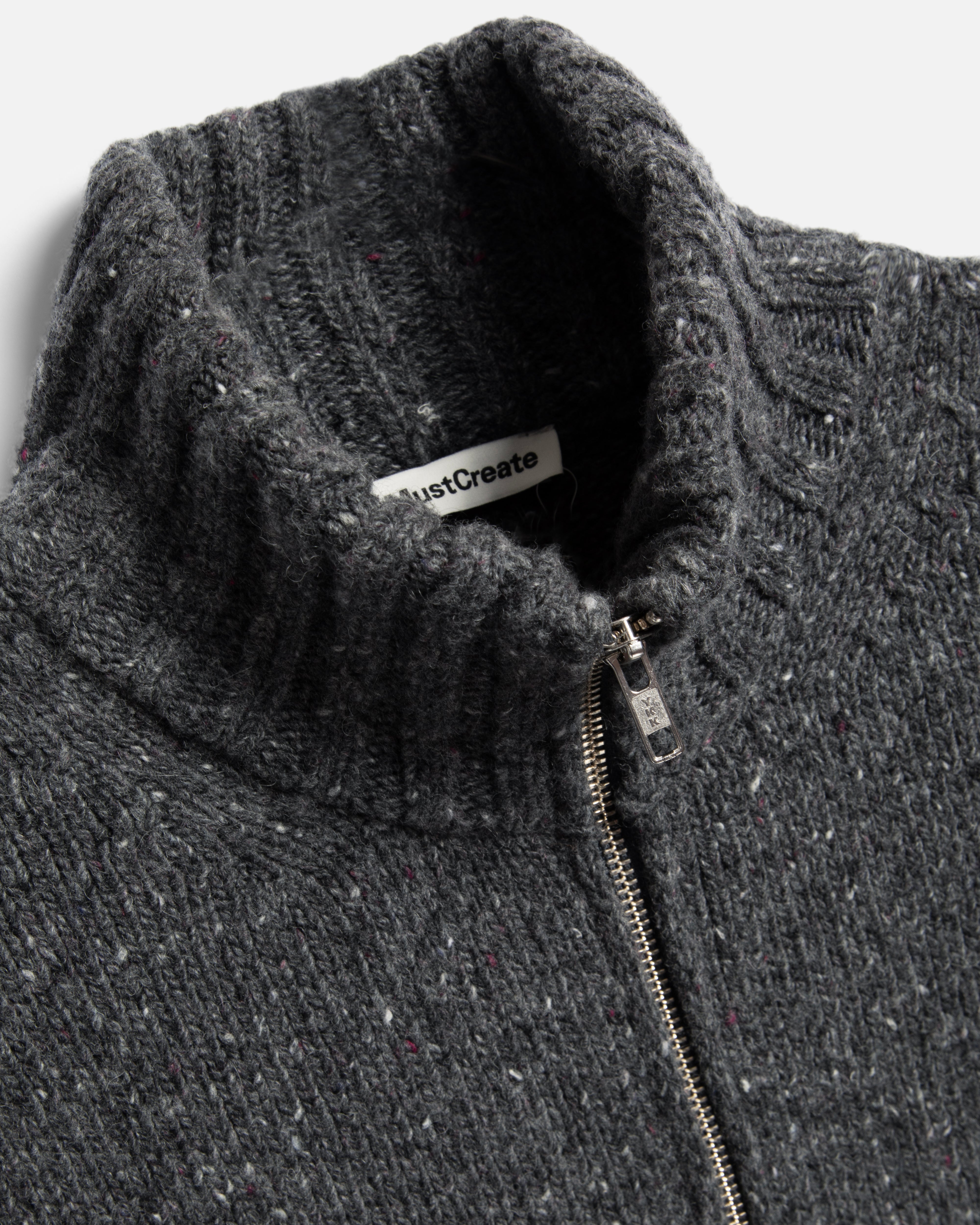 Nova Zip Cardigan Charcoal | YMC | You Must Create