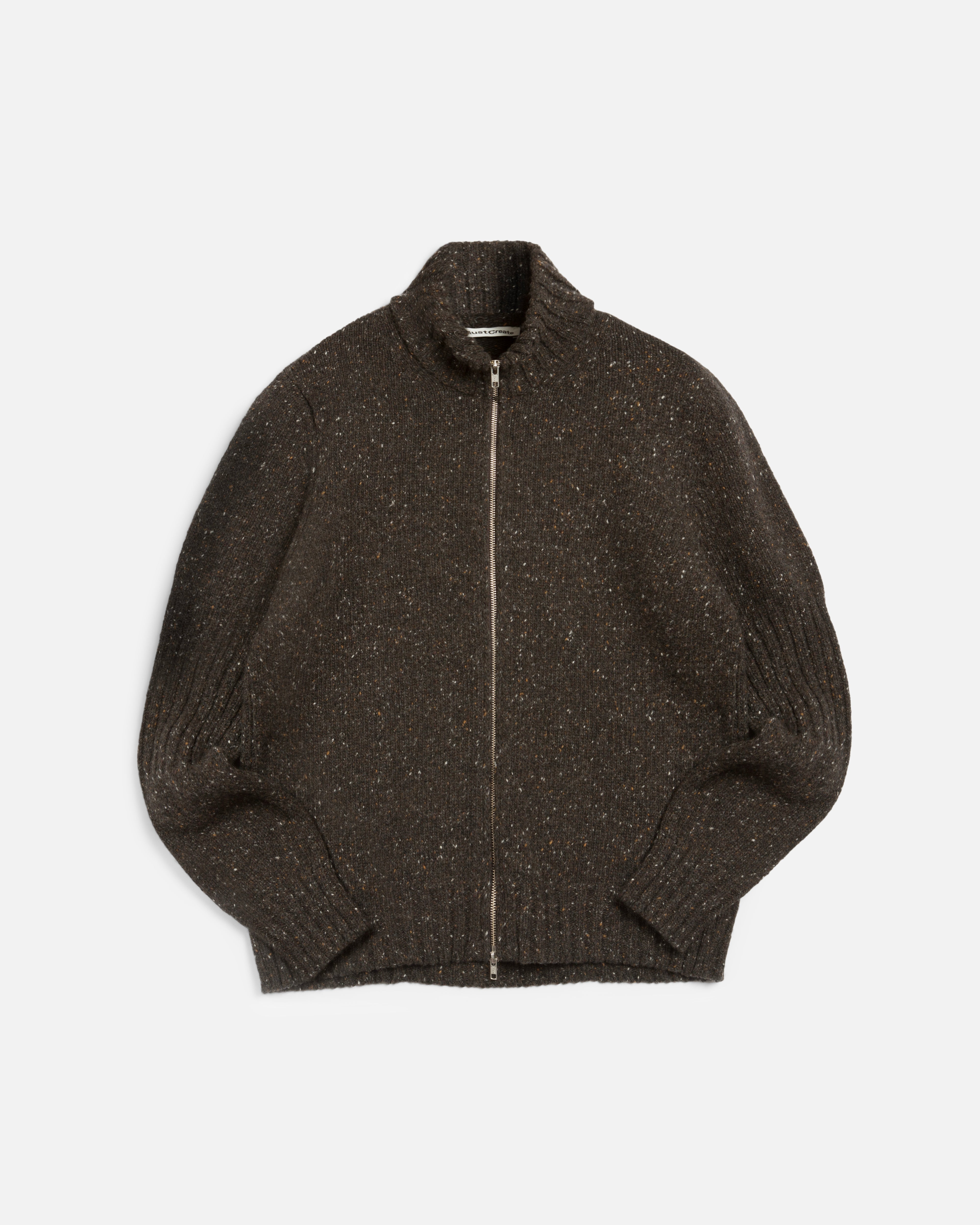 Nova Zip Cardigan Brown | YMC | You Must Create