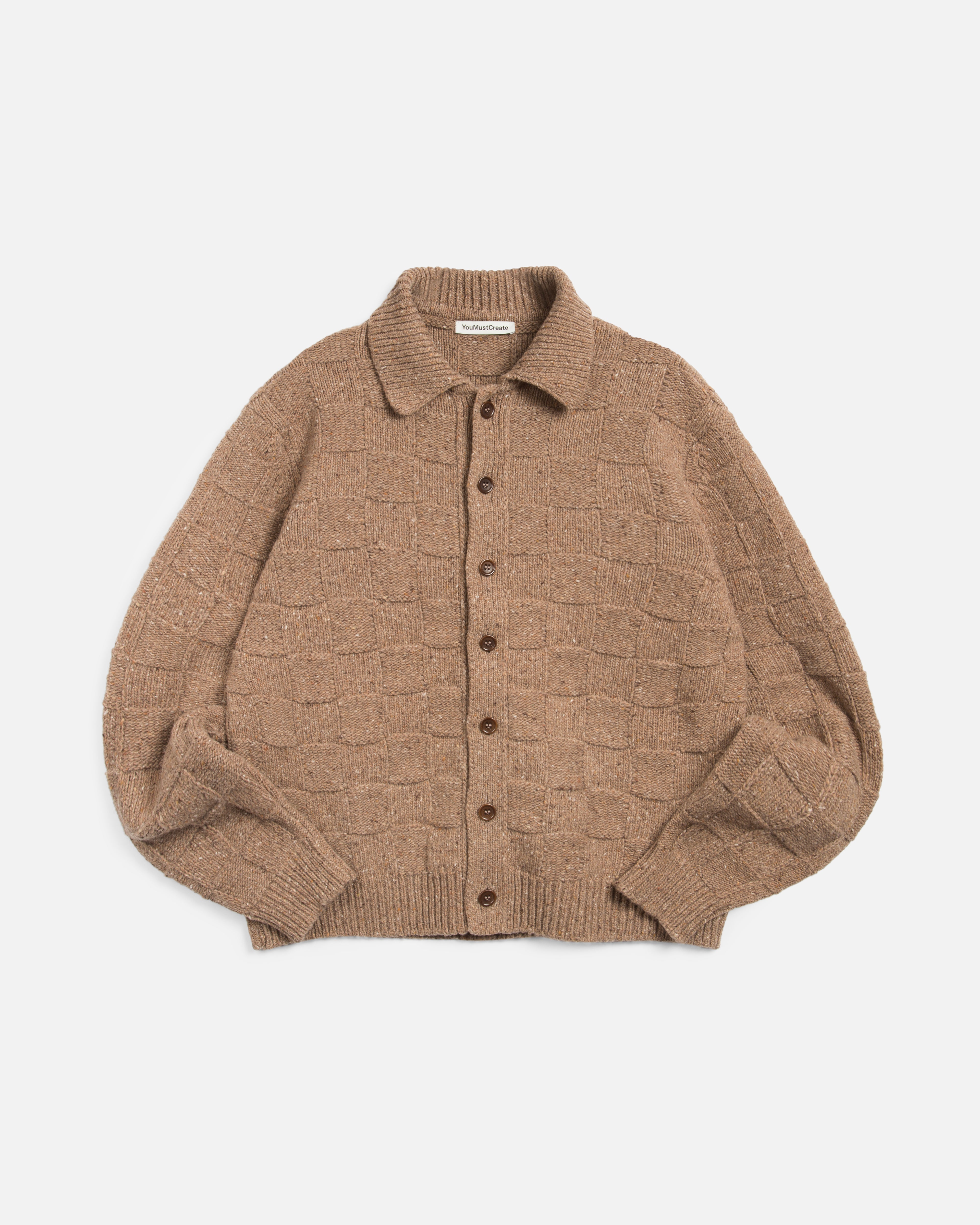 Rat Pack Cardigan Brown | YMC | You Must Create