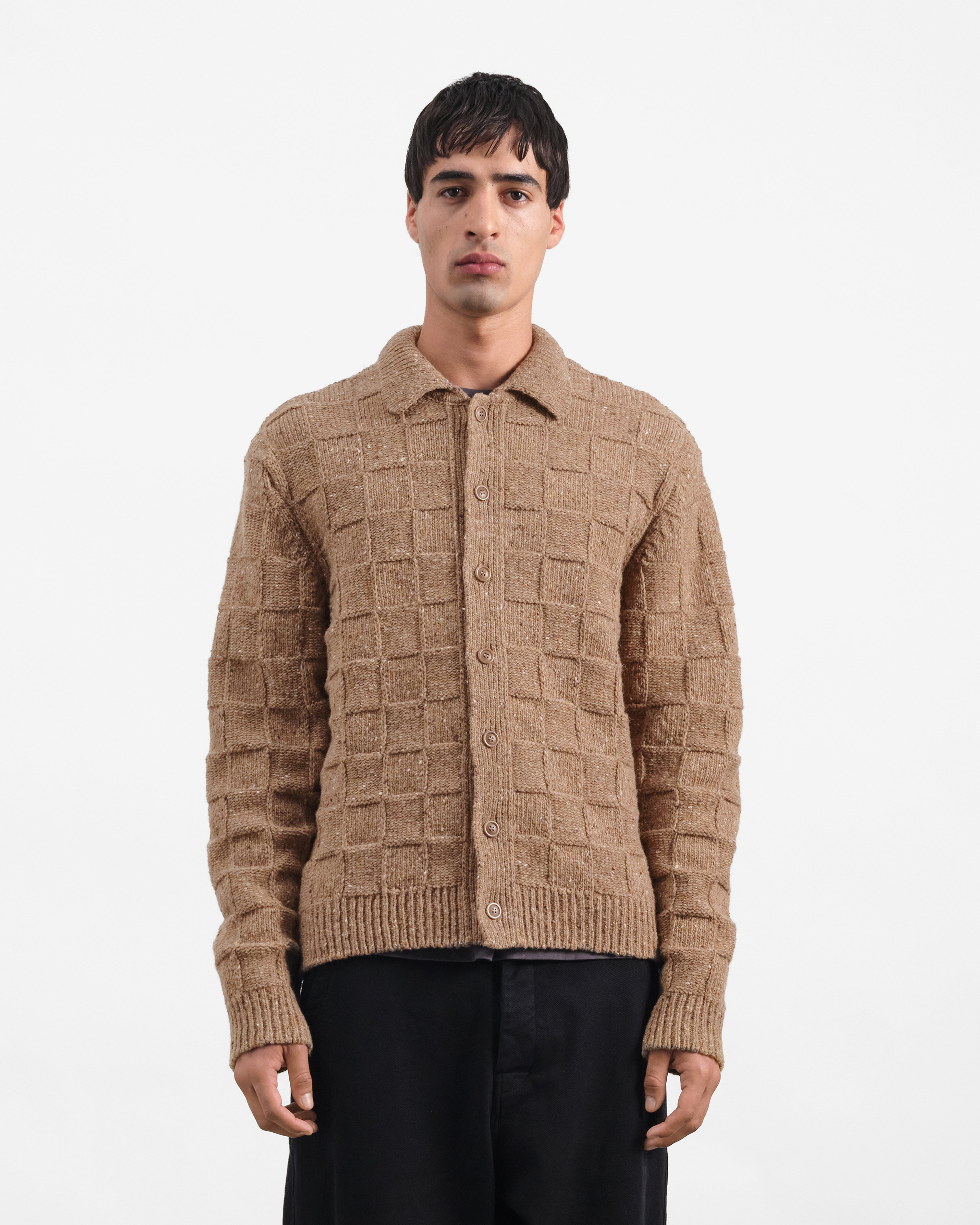 Rat Pack Cardigan Brown | YMC | You Must Create