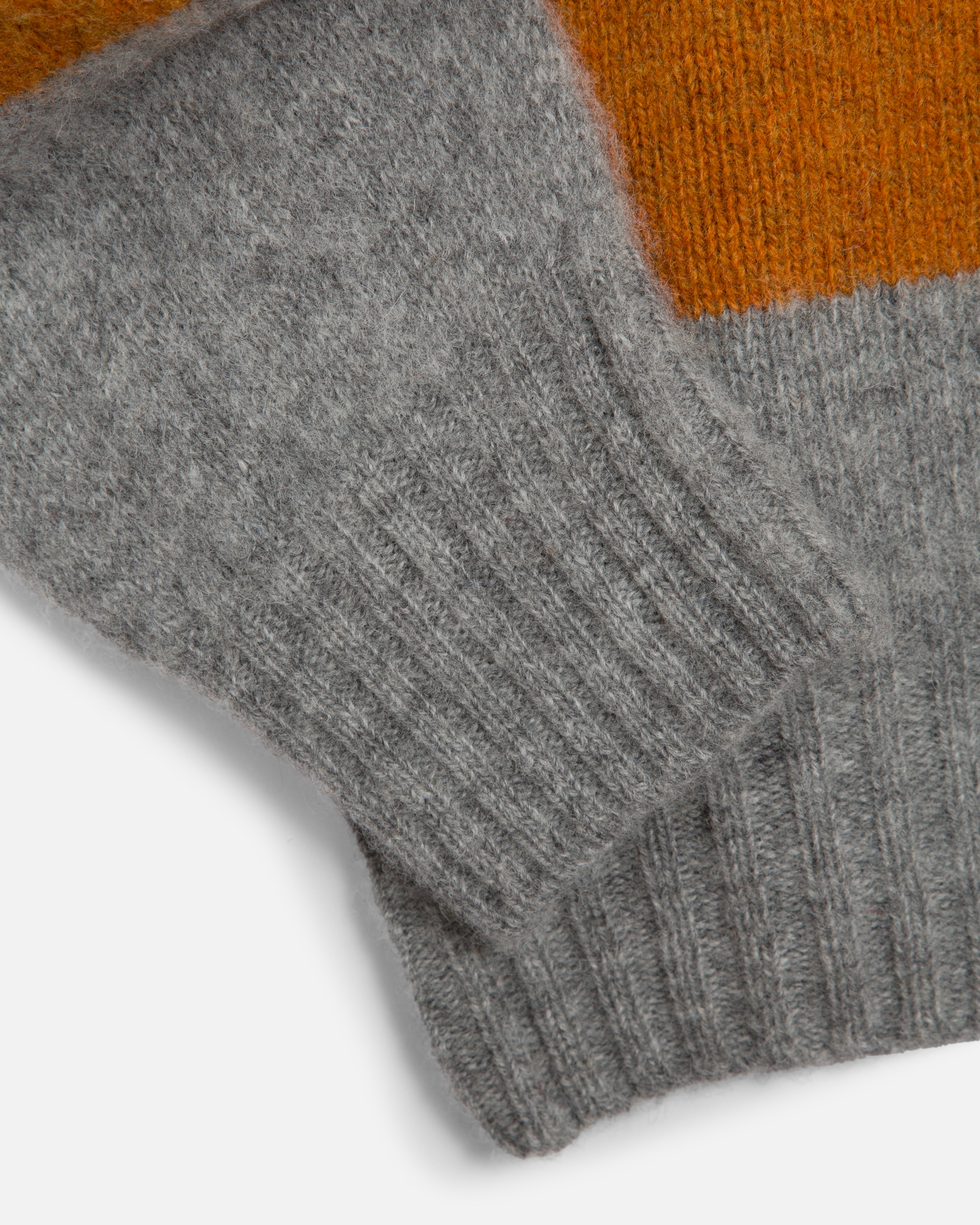 リッキートム Suedehead Stripe Jumper Grey | YMC | You Must Create