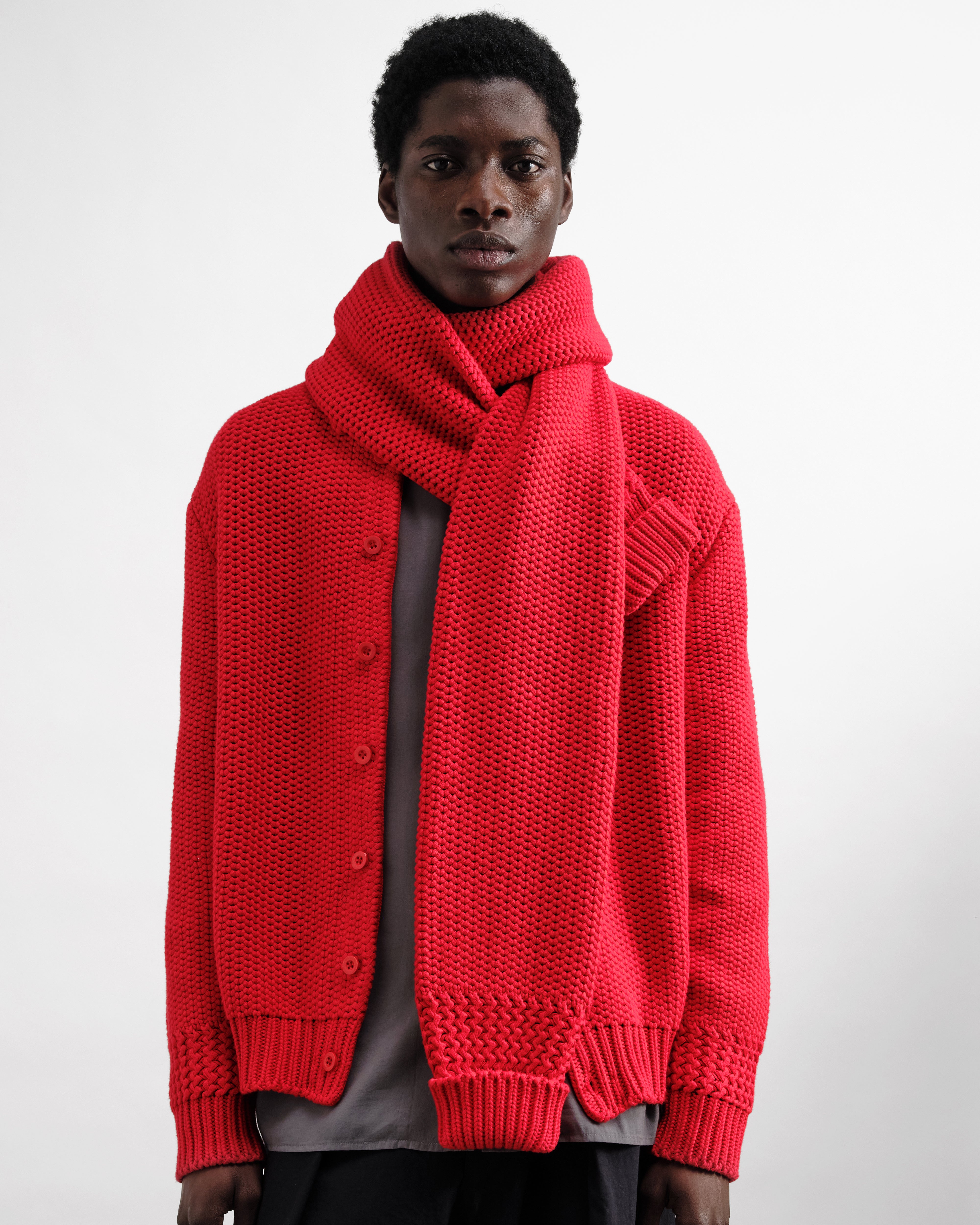 Sleeve Scarf Red | YMC | You Must Create
