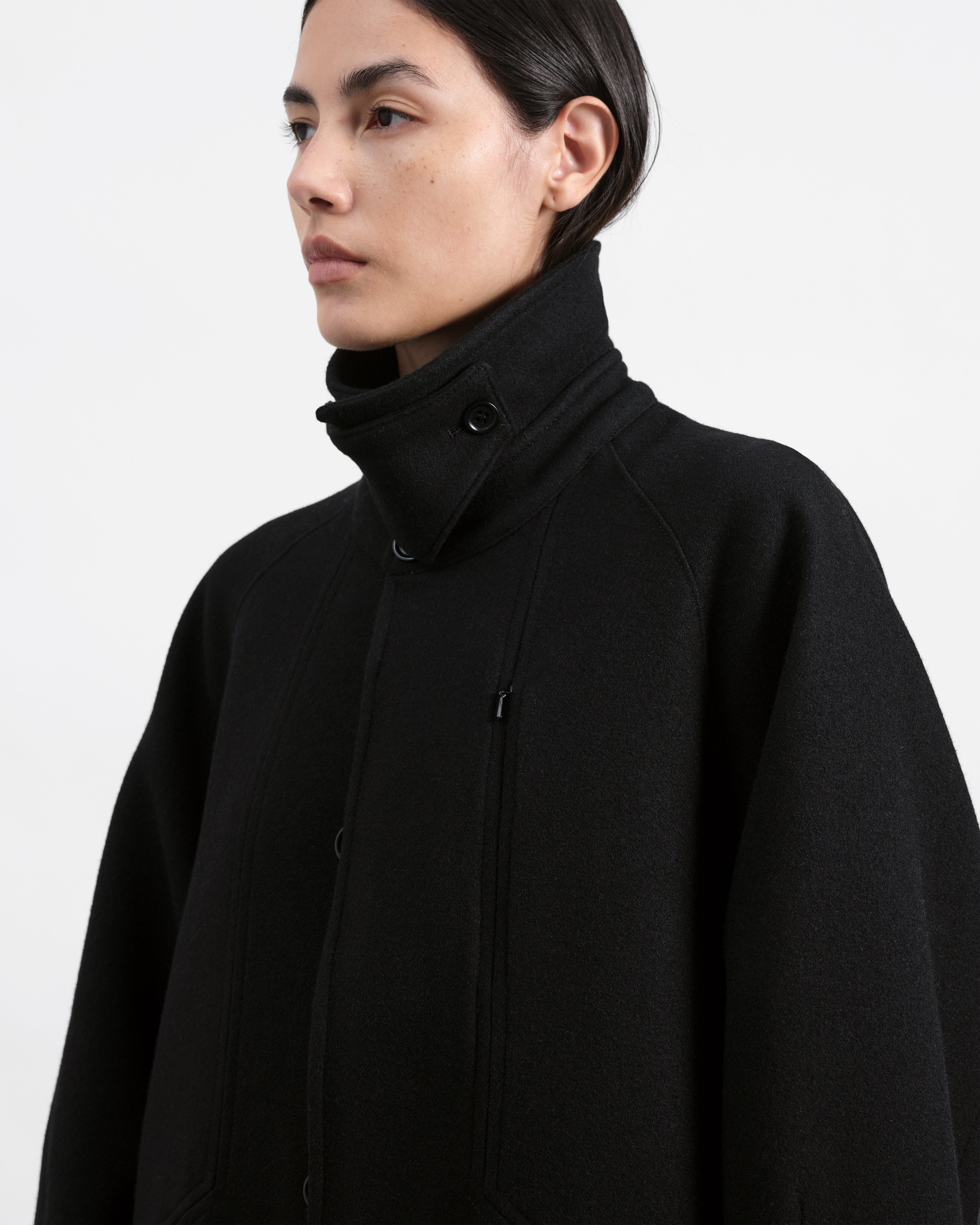 Tyrell Trench Coat Black | YMC | You Must Create