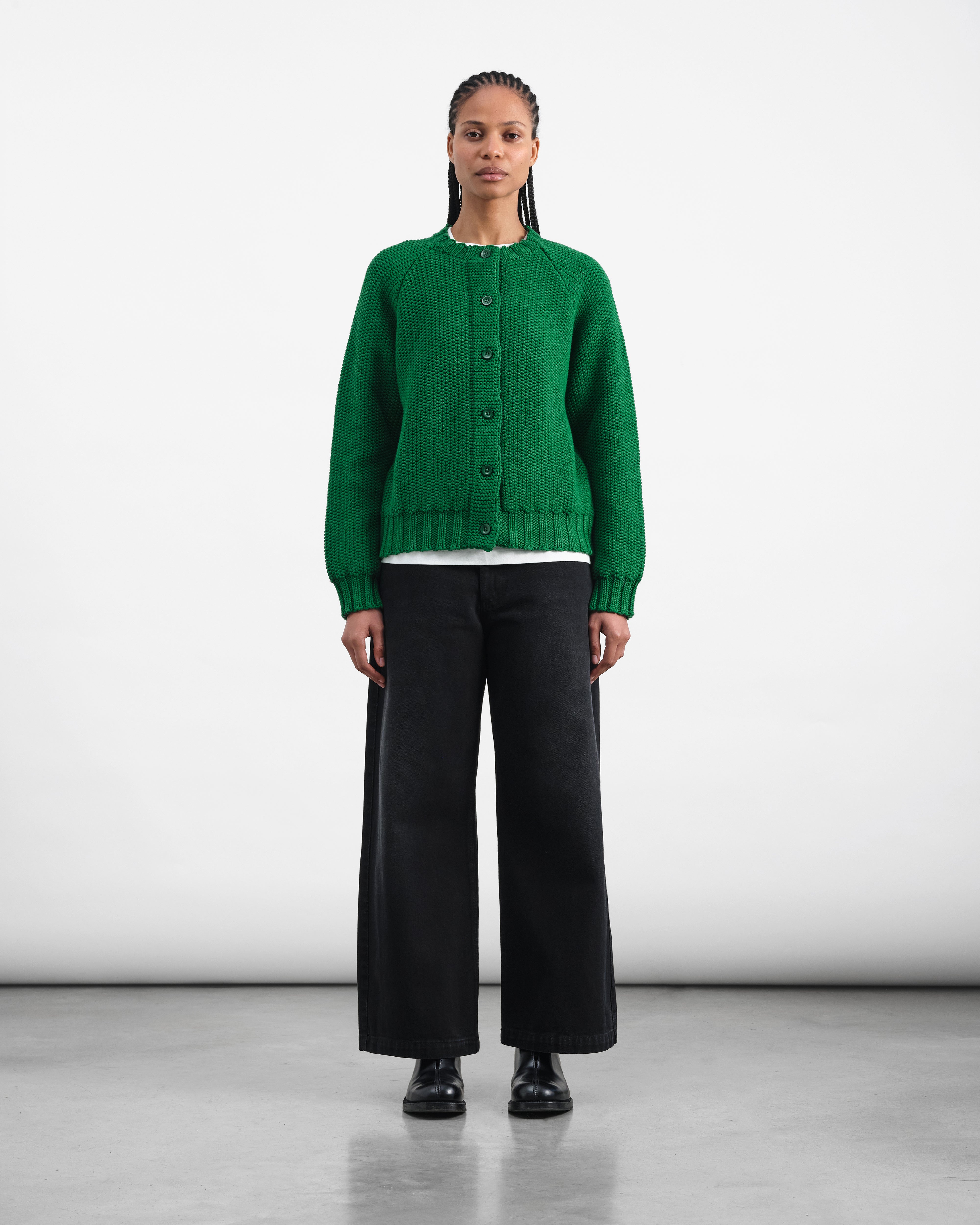 Atomic Cardigan Green | YMC | You Must Create