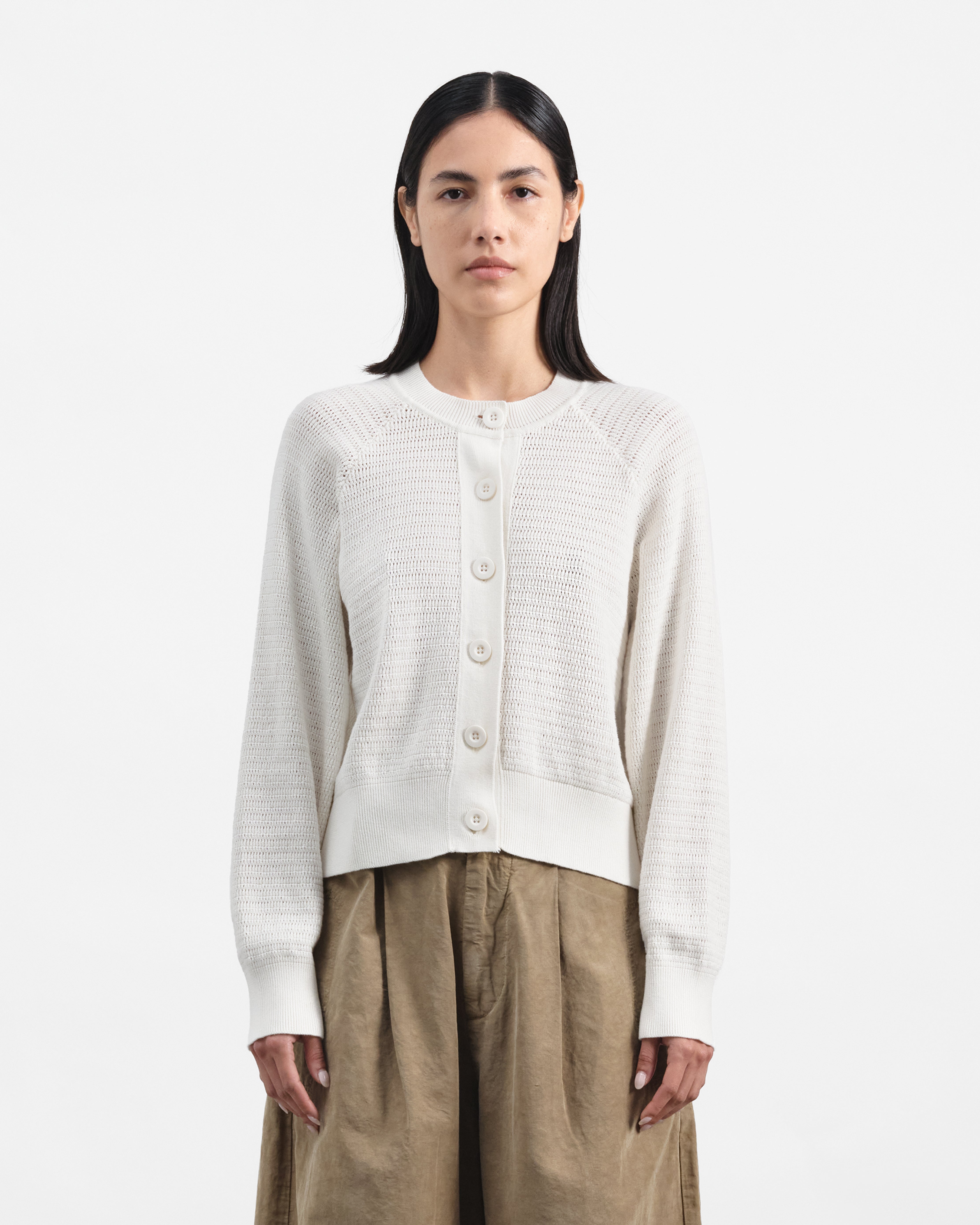 Foxtail Cardigan Off White | YMC | You Must Create