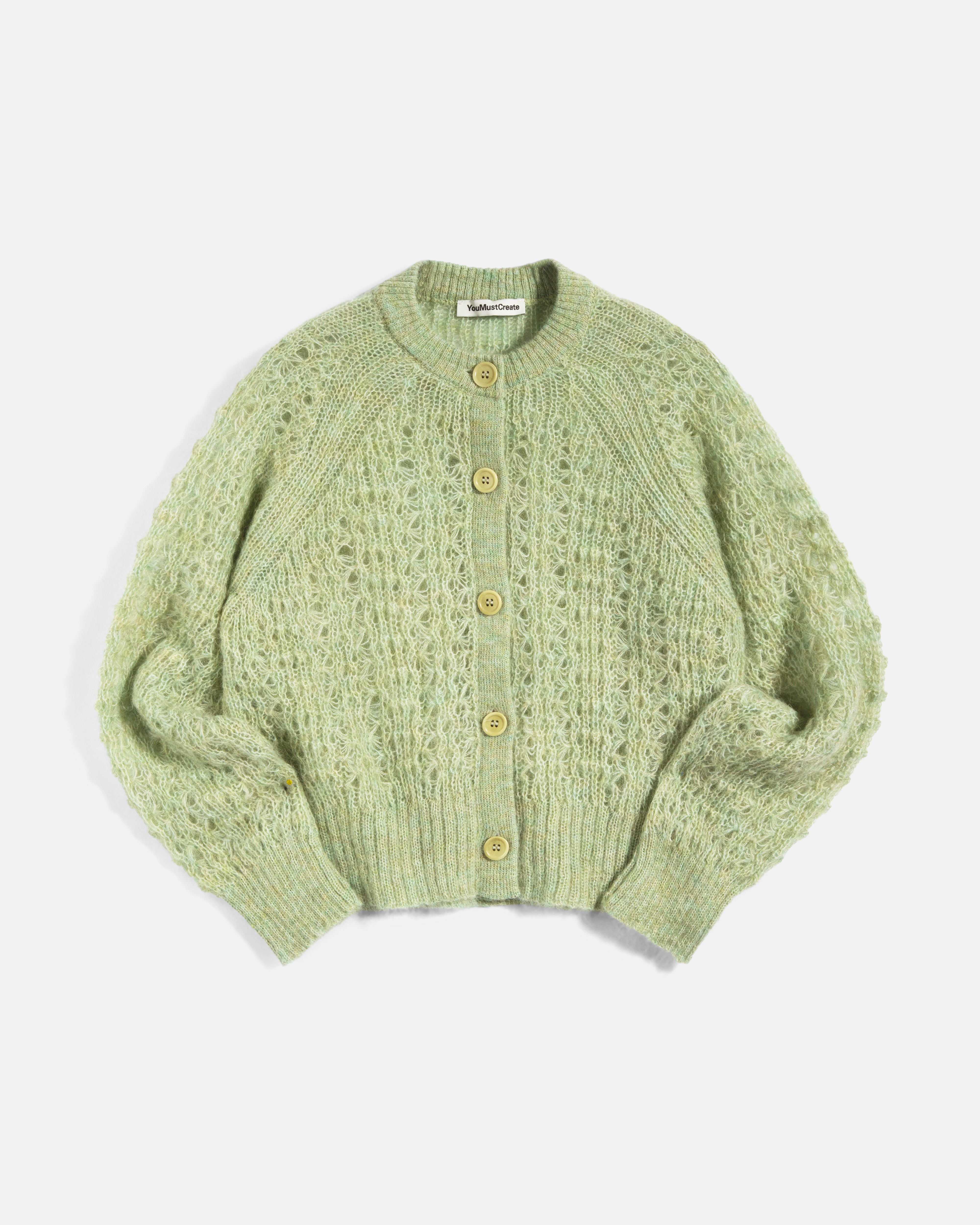 Foxtail Cardigan Green | YMC | You Must Create