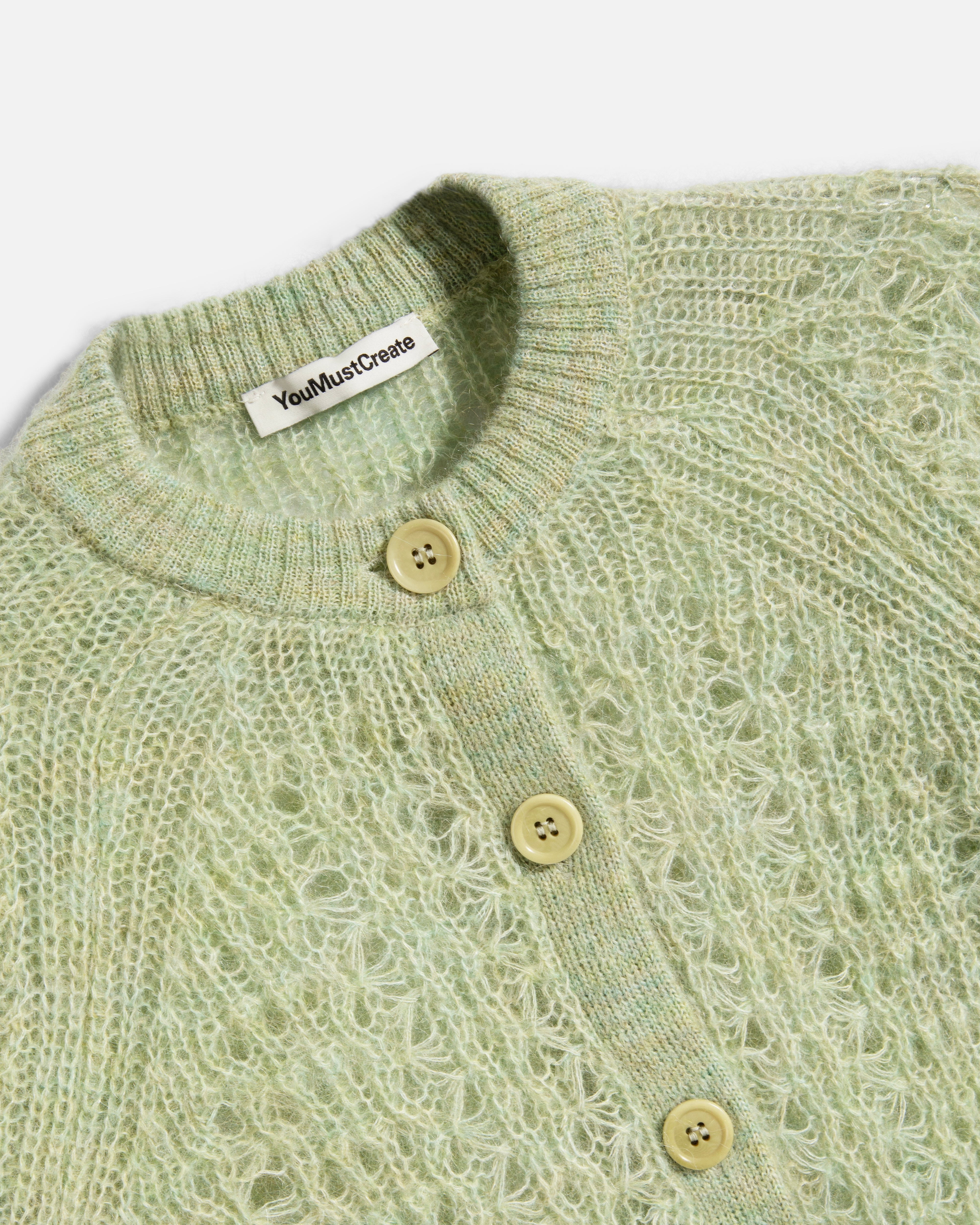 Foxtail Cardigan Green | YMC | You Must Create